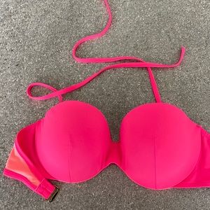 Bright pink bikini top
